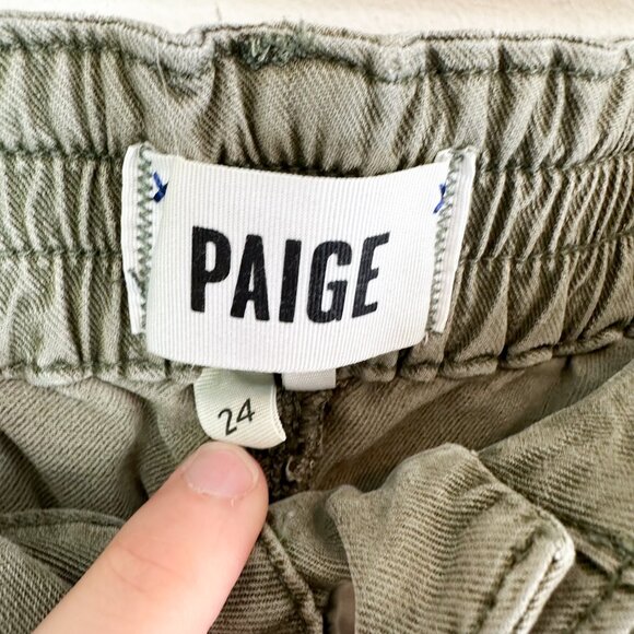 Paige | Christy Utility Denim Pants in Vintage Ivy Green Size 24 $225 - Picture 5 of 8